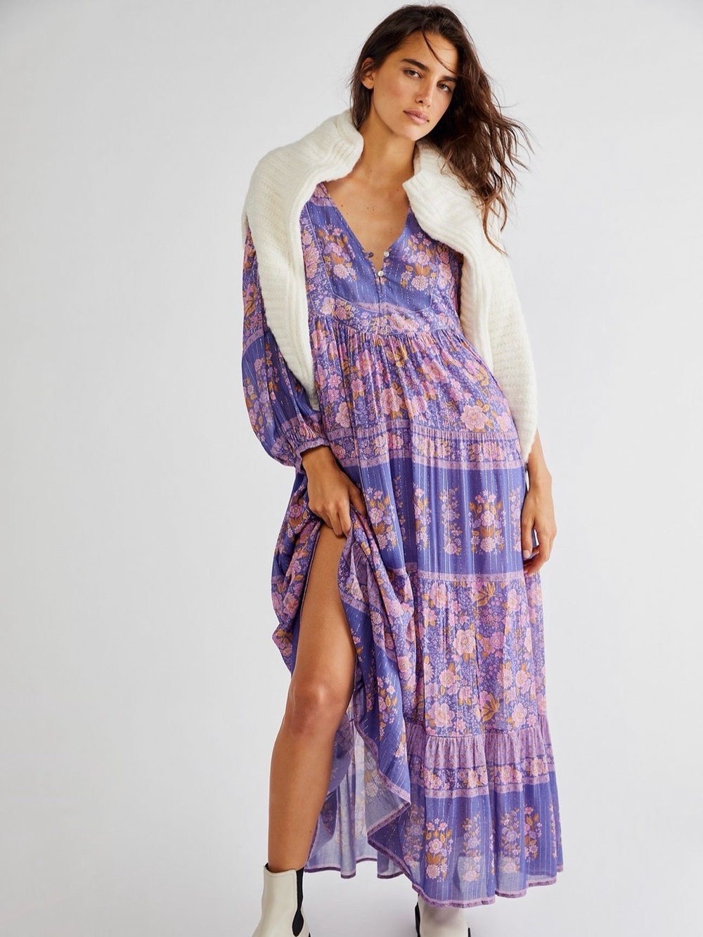Spell & the Gypsy Collective Juniper Gown Purple Violet EUC